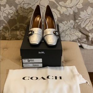 Coach Silver Loafers